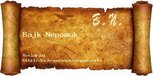 Bajk Nepomuk névjegykártya